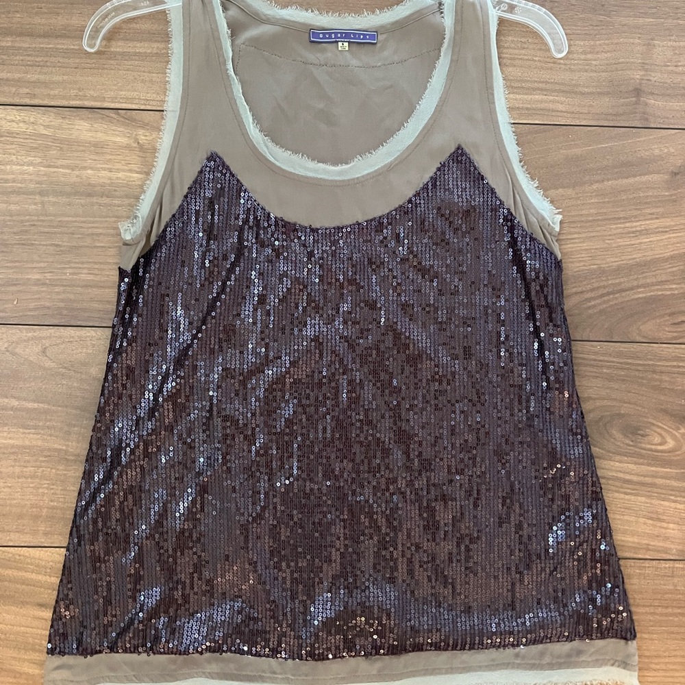 Purple sequin top